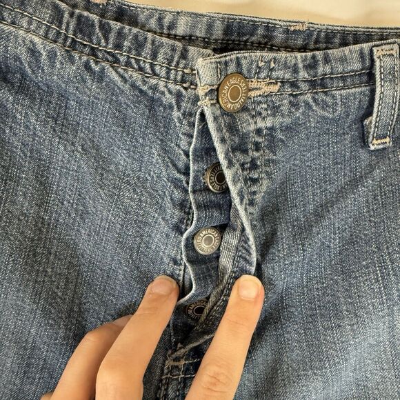 Vintage American Eagle Denim Shorts Womens 10 Medium Wash Button Fly Mexico Made - Picture 2 of 7